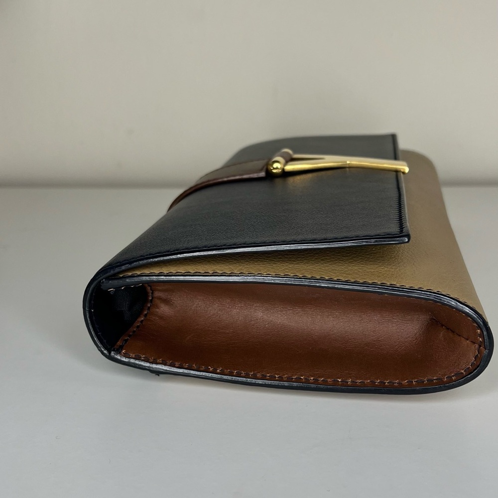 Yves Saint Laurent Black and Tan Clutch - Picture 4 of 8
